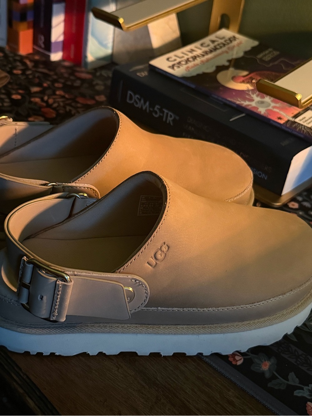 UGG women’s Tan Slip-On Clog size 7 like new